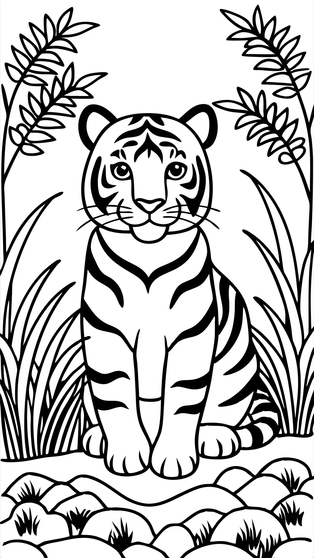 páginas para colorear de tigre imprimibles